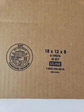 U-line S-19076 Cardboard Boxes (25 Pack) 18 x 12 x 8