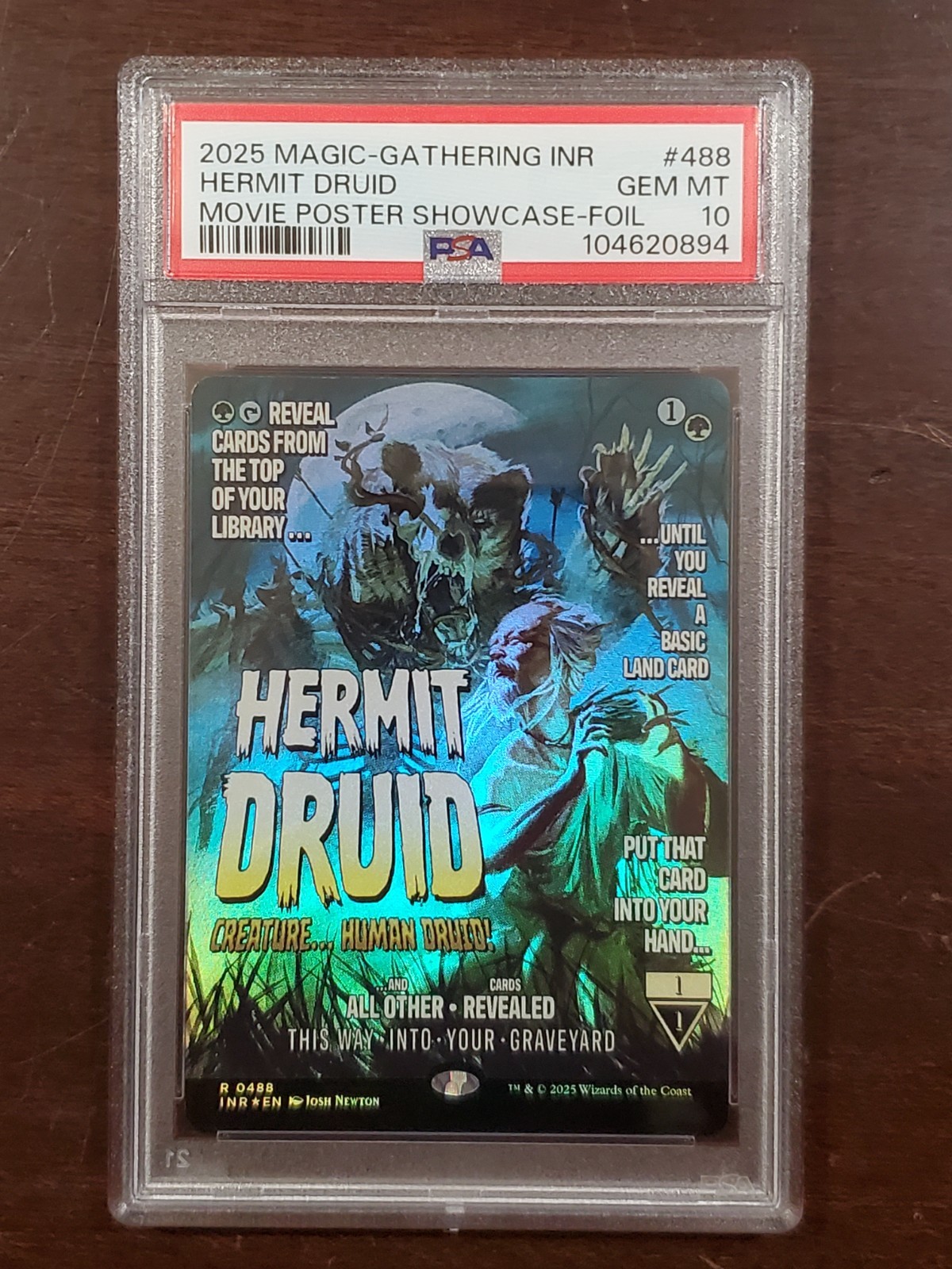 2025 MTG INNISTRAD REMASTERED MOVIE POSTER SHOWCASE-FOIL HERMIT DRUID PSA 10 view 1