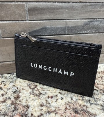Longchamp Black Porte-Monnaie Roseau Essential Zipped Card Holder