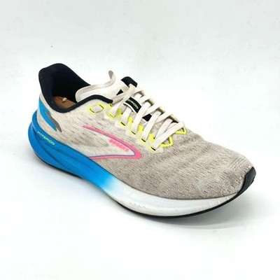 Brooks Running Shoes Hyperion Neutral Cream Blue Pink Yellow Womens 9 Medium