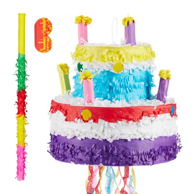 Pinata set bunt leicht Geburtstags-Pinata Torten-Pinata Kinder-Pinata 0,2 kg
