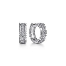 Sterling Silver White Sapphire 13mm 0.19ctw B...