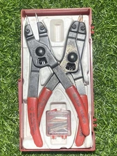 MILBAR Retaining Snap Ring Pliers Kit 4450R 4460r w/Tips in Case Kit USA