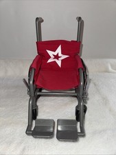 American Girl Doll Wheelchair Berry Red White Star Retired AG Accessories