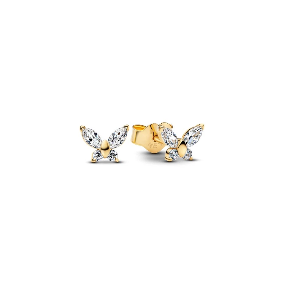 PANDORA Schmuck Damenohrringe Schmetterling Ohrstecker Goldfarben 264264C01