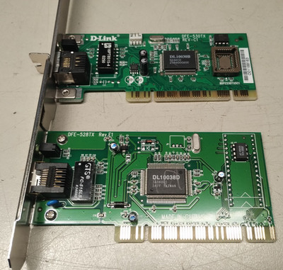 2x D-Link DFE-530TX Rev. C1 E1 10/100 Lan PCI Netzwerk Ethernet Karte RJ-45