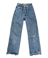 LEVI  S RIBCAGE FULL LENGTH WOMEN'S JEANS Valley View - Dark Wash Size 24 A003138