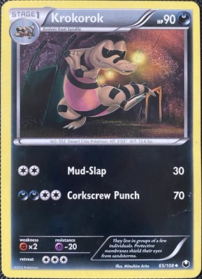 Krokorok 65/108 Dark Explorers Regular - Pokémon Card