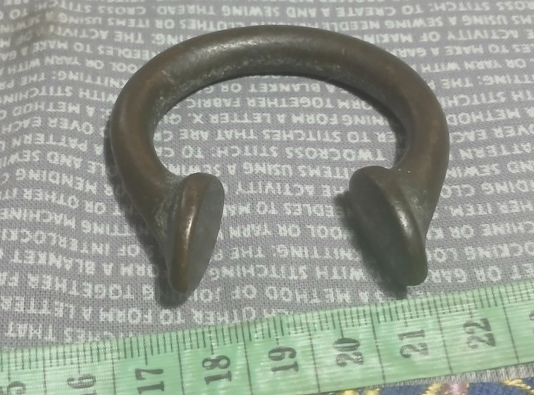 Genuine 19th / 20th Century West African Okpoho Manilla Currency Bangle Trade Me image 2
