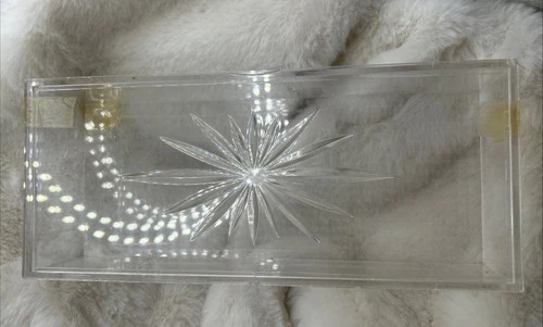 Vintage Lucite Jewelry Trinket Box Atomic Starburst SEARS 50’s