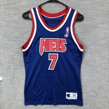 Vintage Champion New Jersey Nets Kenny Anderson 7 Jersey Mens 36 Blue NBA 90s