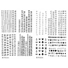 30 Sheet Alphabet Temporary Tattoo Stickers Finger Tattoos Black English