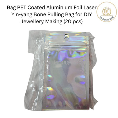 Clear Silver Self Seal Pouch Aluminium Foil Storage Packaging Jewelry Making Bag