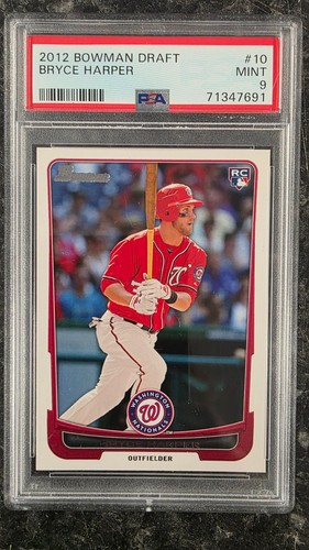 2012 BOWMAN DRAFT BRYCE HARPER ROOKIE CARD RC #10 PSA 9 MINT