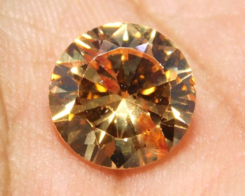 6.50 Ct Natural Round Cut Cambodian BROWN Zircon Loose Gemstone Lot.ZI-14A. - Picture 3 of 5
