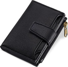 Small Wallet Women RFID Blocking Soft Leather Bifold Compact Card Holder Wallet