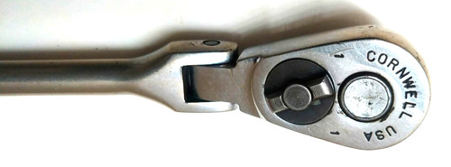 Cornwell Flex Head Offset Chrome Handle 3/8" Drive Ratchet JRFB35 USA
