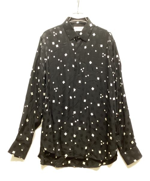 Camicia M Saint Laurent Paris a pois quadrati
