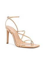 SCHUTZ NIB 138 Bari Patent Leather Strappy Light Nude Ankle Strap Sandals 8.5