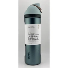 Owala HOLIDAY EDITION 24 oz FreeSip Water Bottle, METALLIC WINTERGREEN GREEN