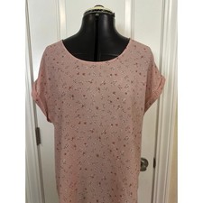 Hippie Rose Short Sleeve Blouse, Pink, Size m...