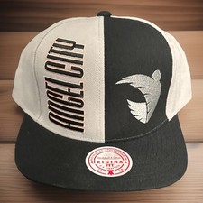 Mitchell & Ness Angel City FC Snapback Hat Black Grey Flat Brim NWSL Cap