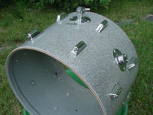 1968 ROGERS vintage DRUMS 14x20 Dayton 10351 silver sparkle bass drum project