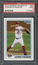 2010 Bowman Prospects Stephen Strasburg Rookie RC #BP1 PSA 9 Mint Nationals 