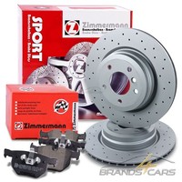 Zimmermann SPORT-BREMSSCHEIBEN + BelÄGe Hinten FÜR BMW X1 E84 AB 09-