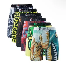 Ethika Men's Boxer Briefs Assorted Prints 6-Pack