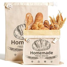Beeswax Bread Bag Reusable Homemade Food Storage Toaster Bag for Fresh Keeping