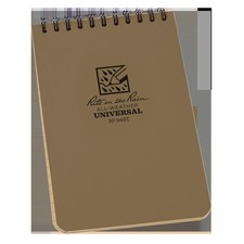 Rite in the Rain Weatherproof Top Spiral Notebook, 4" x 6", Tan Cover,