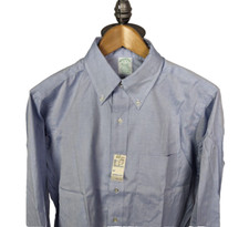 NWT BROOKS BROTHERS Vtg OCBD Oxford Cloth Sz 16 - 34 USA Made Shirt Cotton Poly