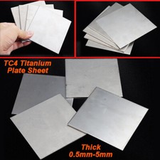 TC4 Titanium Plate Sheet Metal Foil Board Metalworking Thick 0.5mm-5mm 100 100mm