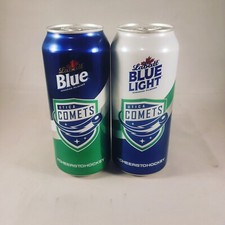 Set of Commemorative Labatt Blue & Labatt Blue Light Utica Comets Cans - Empty