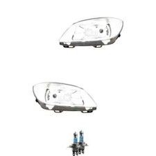 Halogen Scheinwerfer Set H4 für Skoda Fabia II Combi inklusive Lampen