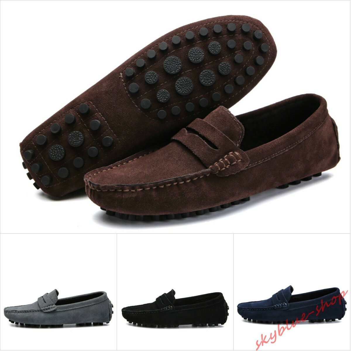 Men Thicken Cotton Lined Loafers Shoes 