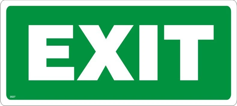 DITGENS EXIT Notausgang freihalten Aufkleber Sticker gesichert Alarmaufkleber Art. 3527