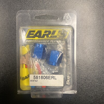 Earl's 581806ERL -6 AN Aluminum Tube Nut X 2