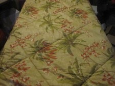 Tommy Bahama Reversible Green Floral Palmiers Duvet Cover 88" x 84" EUC