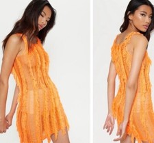 pretty little thing orange dress