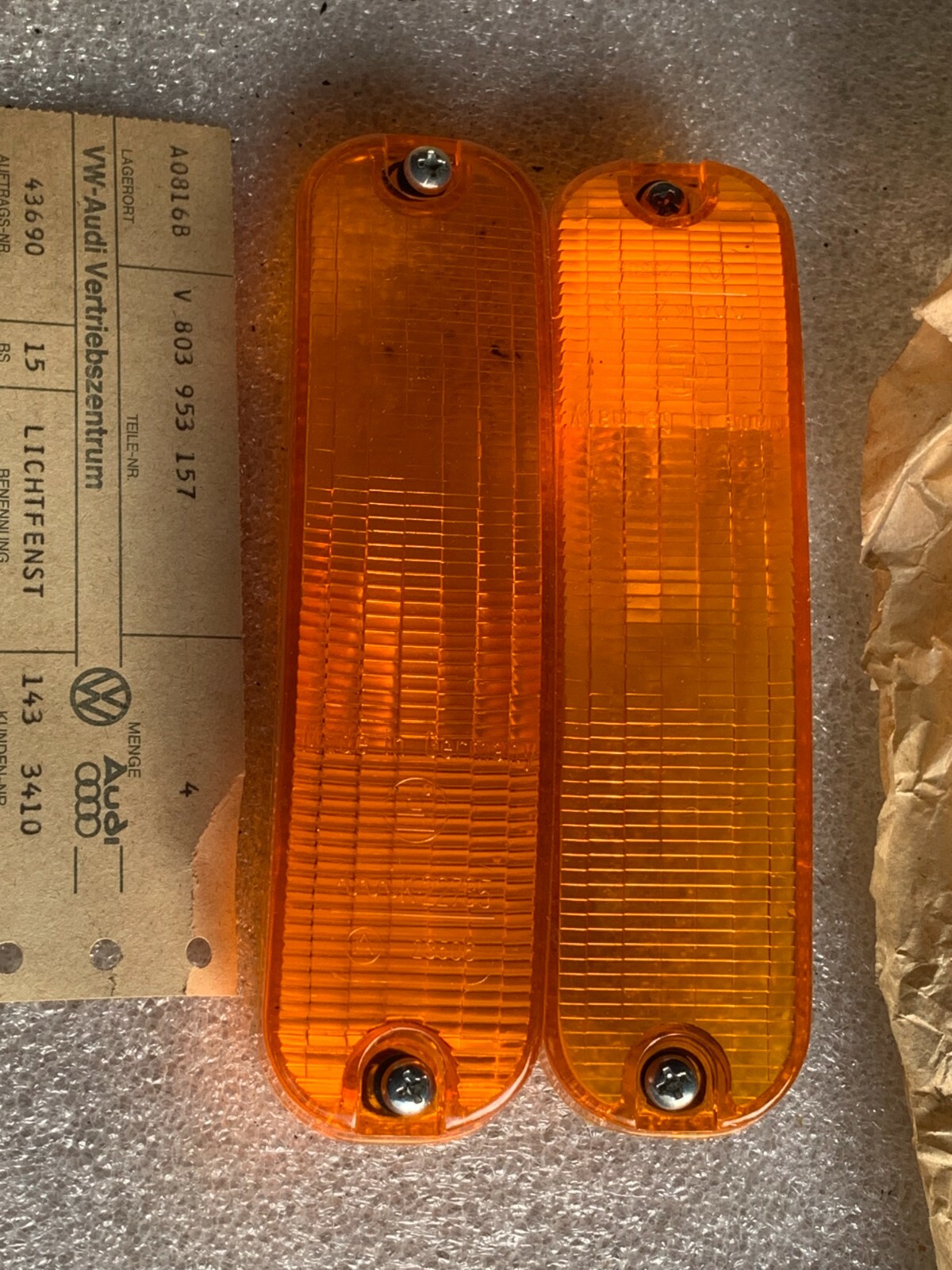 2x Lichtscheibe Blinker vorne links / rechts K22735 NEU 803953157  