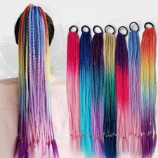 Elastic Hair Color - Braided Ponytail Hair Band 60cm Wig Headband Accessories