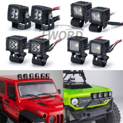 LED Headlight Roof Light Spotlight for 1/10 RC Crawler Axial SCX10 TRX4 Car