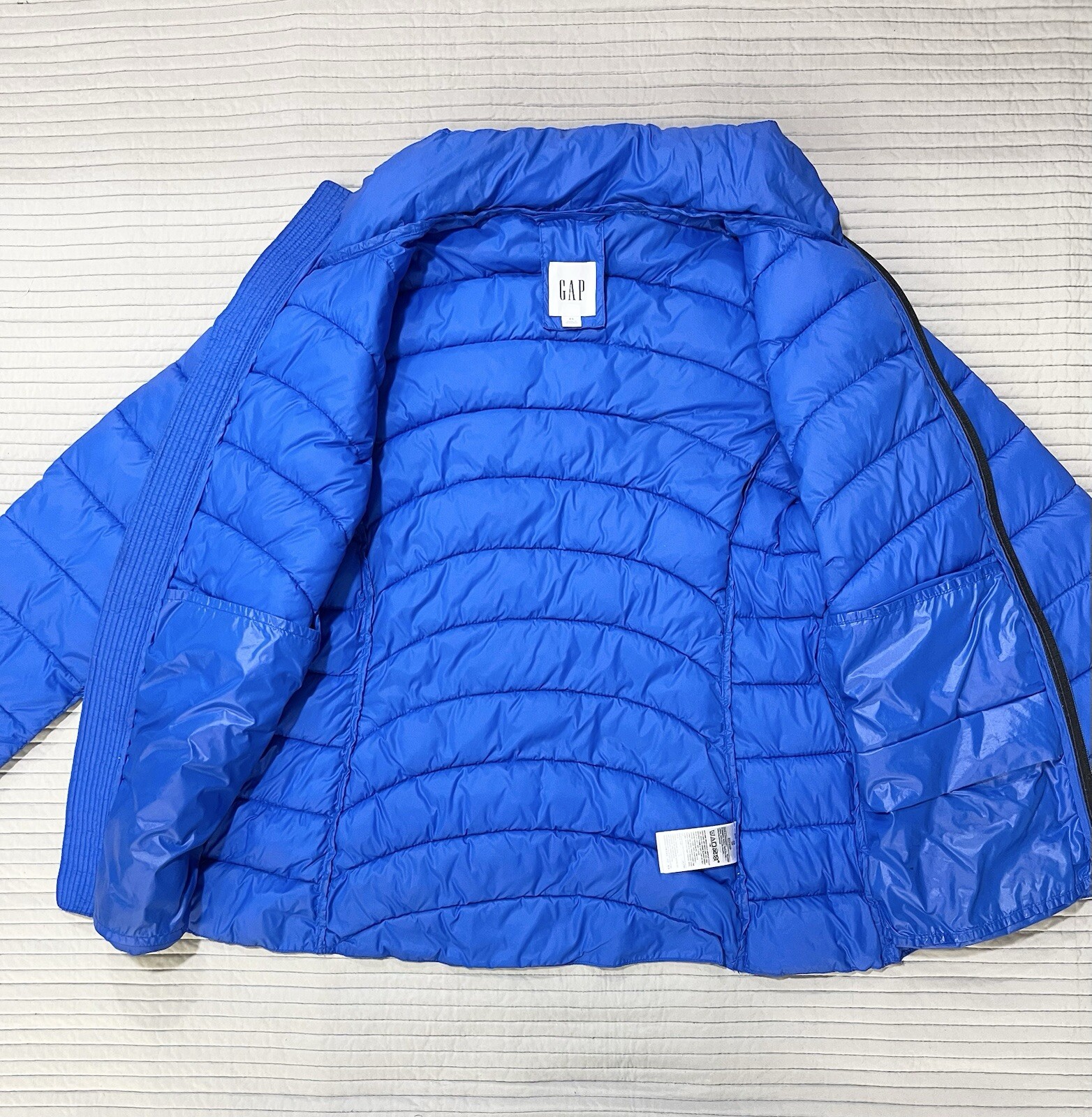 GAP Puffer Jacket Zip Up Packable Lightweight Blu… - image 8