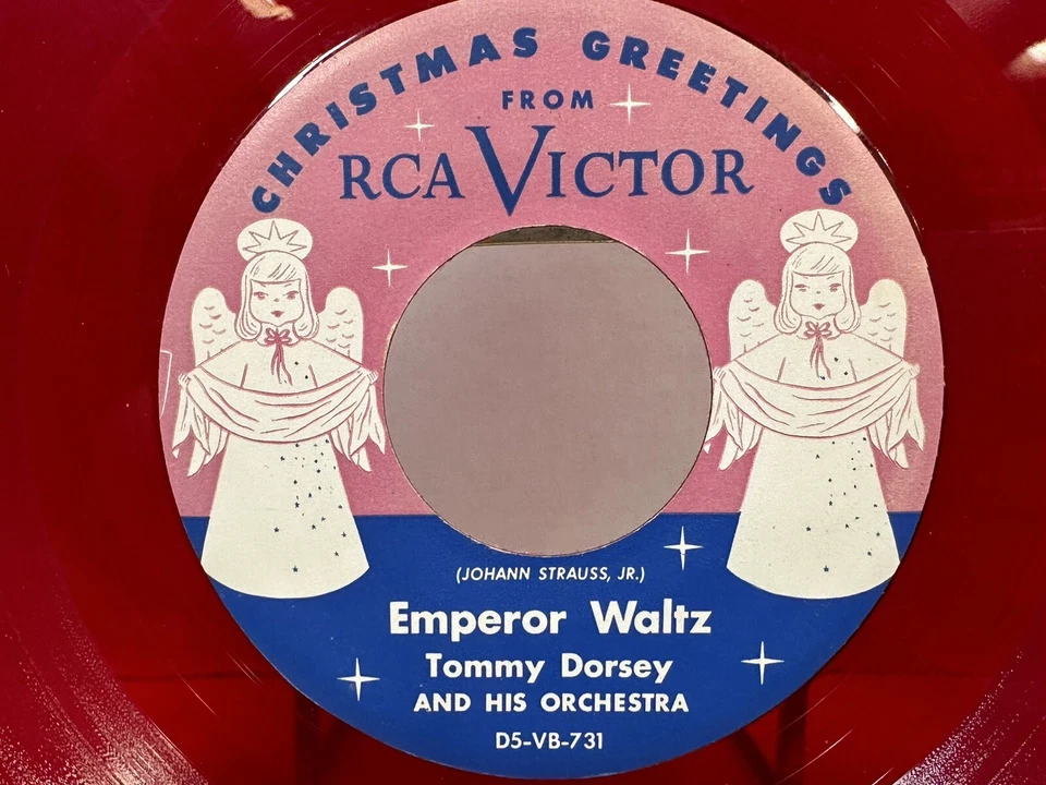 Christmas Greetings by RCA Victor (1959) Tommy Dorsey & Orchestra, RED 7” VINYL Foto 4 de 4