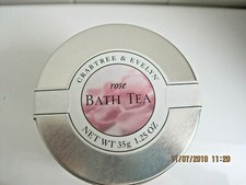 CRABTREE  EVELYN ROSE BATH TEA PETALS NEW JAR ESSENTIAL OIL