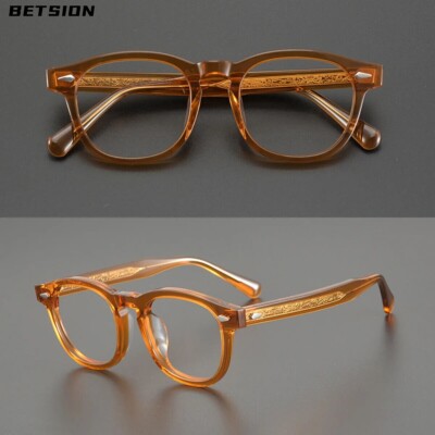 BETSION Acetate Eyeglass Frame Handmade Vintage Reading glasses Men Women Reader