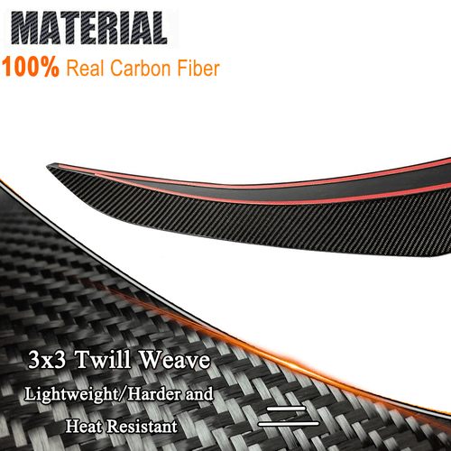 Passend Für Tesla Model 3 YJ 2017-23 Carbon Heckspoiler Heckflügel Spoiler Lippe - Picture 10 of 12