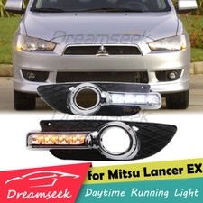 LED TFL Tagfahrlicht für Mitsubishi Lancer 2008-2012 Mit Gelb Blinke DRL Licht
